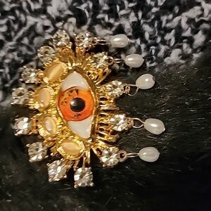 New Lover's Eye Brooch or Evil Eye Pin